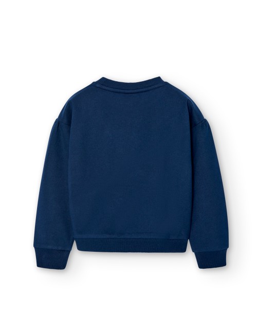 Felpa Bambina Boboli - 7238-2440 Blu QUIQUOQUABOUTIQUE.COM